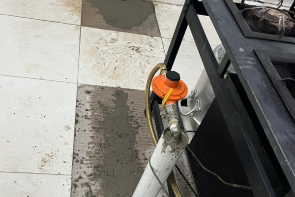 Vazamento de gás na tubulação