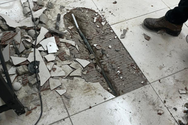 Vazamento de gás na tubulação